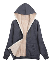 Warme fleecejas met capuchon voor dames | Lange mouw 1