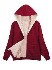Warme fleecejas met capuchon voor dames | Lange mouw 2