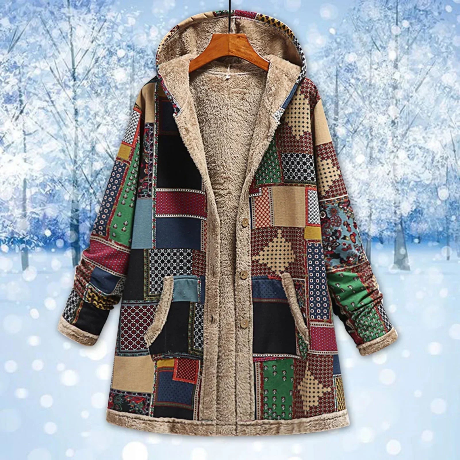 Warme fleecejas voor dames | met capuchon 3