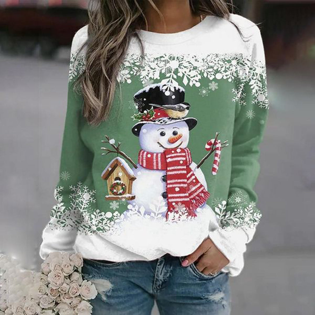 Warme ronde hals trui voor dames | Winter 0