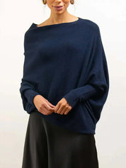 Warme trui met lange mouwen voor dames | Asymmetrisch 6