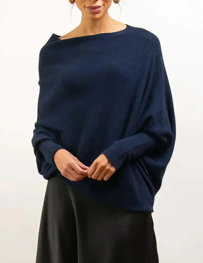 Warme trui met lange mouwen voor dames | Asymmetrisch 6