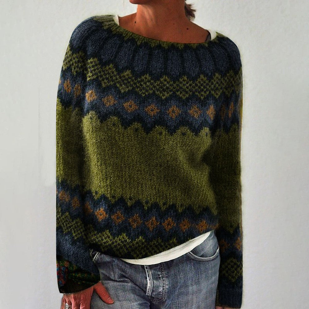 Warme vintage trui voor dames | Gebreid 0