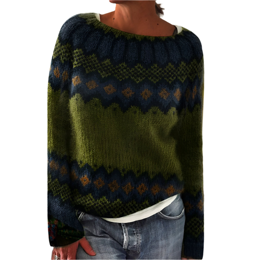 Warme vintage trui voor dames | Gebreid 1