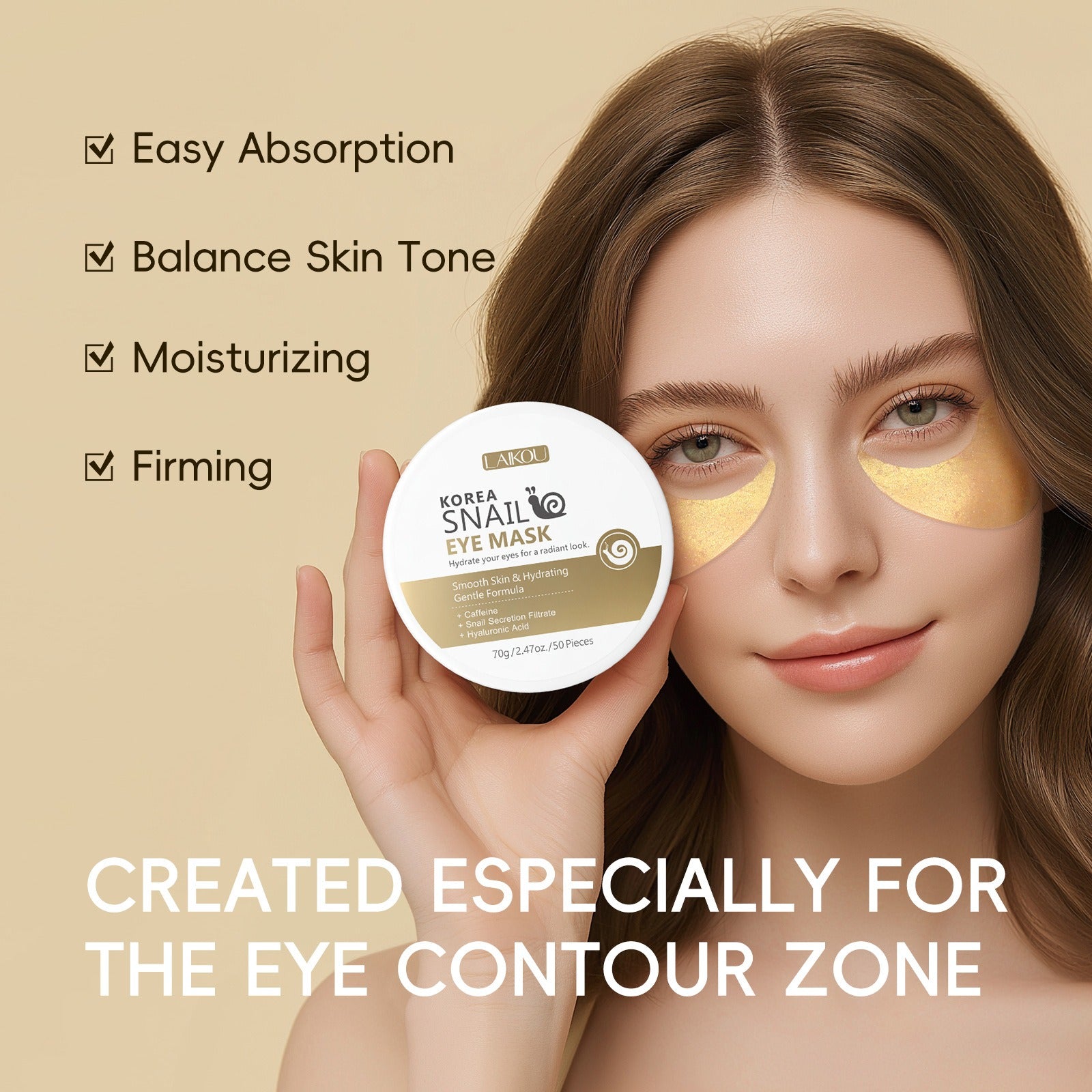 ReviveEyes - Snail Eye Mask voor donkere ringen en zwelling