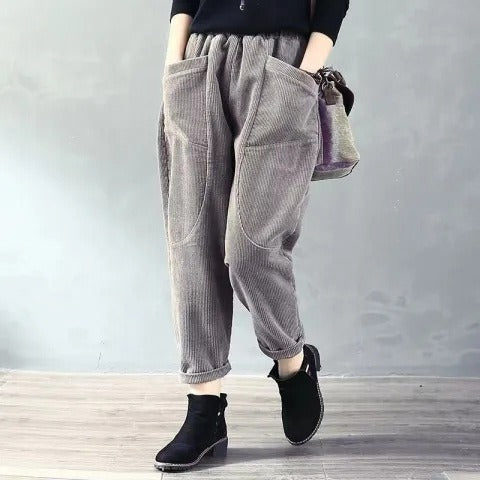 Tamara | Casual Warme wijde Broek met Fleece