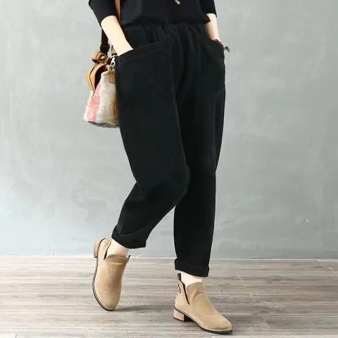 Tamara | Casual Warme wijde Broek met Fleece