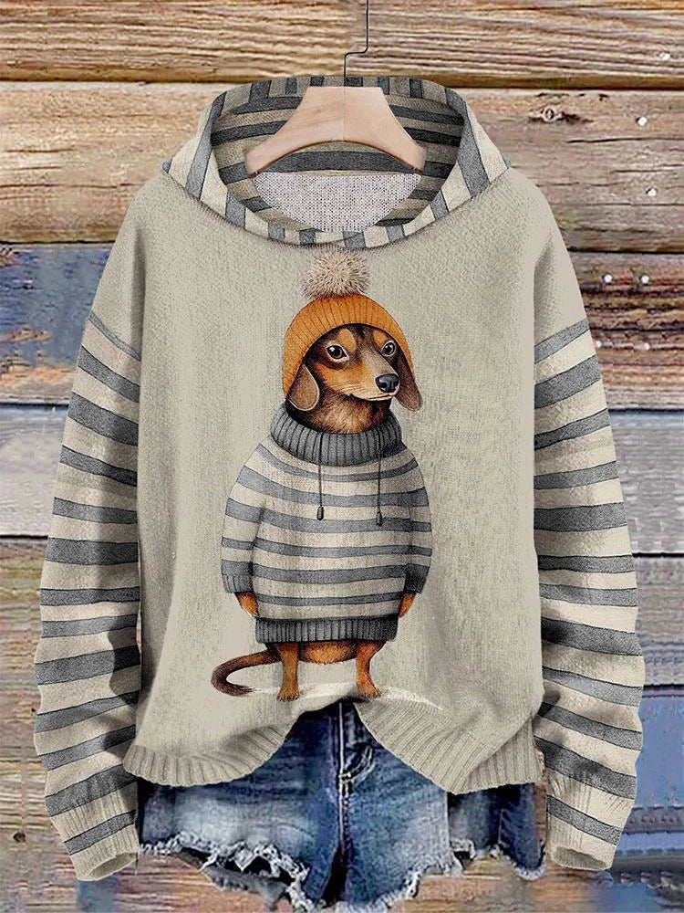 Willai | Dames Casual Hondenprint Hoodie | Warm 0