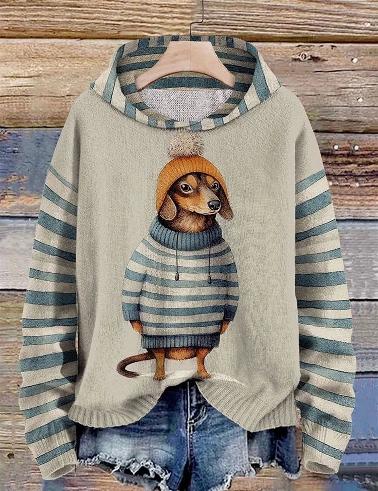 Willai | Dames Casual Hondenprint Hoodie | Warm 5