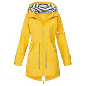 Winddichte regenjas met capuchon voor dames | Lange mouwen 5