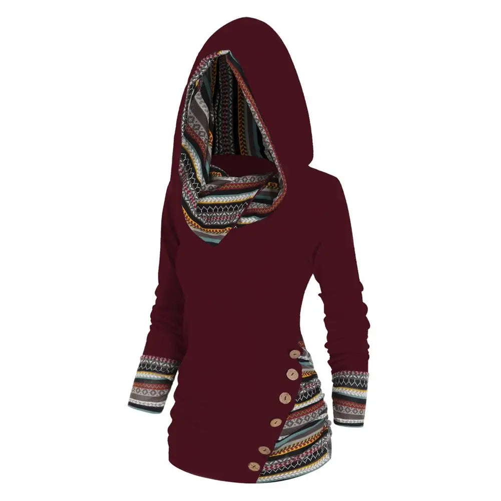 Wintertrui in etnische stijl voor dames | Met capuchon 5