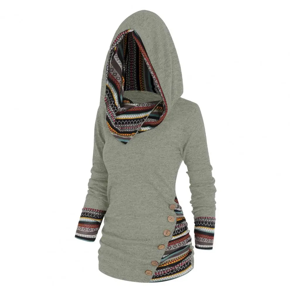 Wintertrui in etnische stijl voor dames | Met capuchon 7