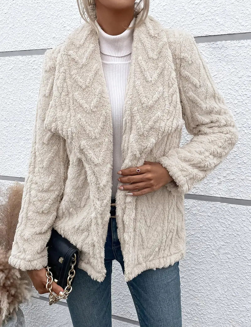 Witte fleecejas voor dames | Elegant 0