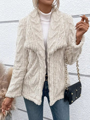 Witte fleecejas voor dames | Elegant 2