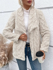 Witte fleecejas voor dames | Elegant 3