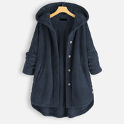Alexa | Unisex Winter Omkeerbare Fleece Jas met capuchon