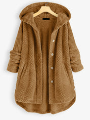 Alexa | Unisex Winter Omkeerbare Fleece Jas met capuchon
