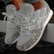 Ivy | Trendy Glans Sprankelende Glittersneakers
