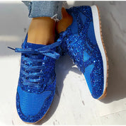 Ivy | Trendy Glans Sprankelende Glittersneakers