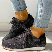 Ivy | Trendy Glans Sprankelende Glittersneakers