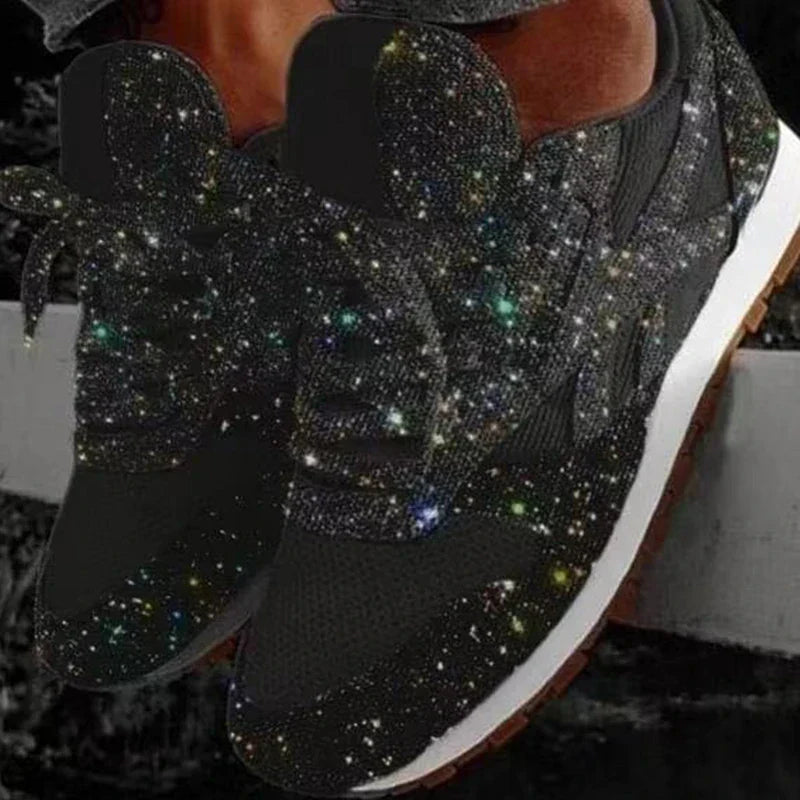 Ivy | Trendy Glans Sprankelende Glittersneakers