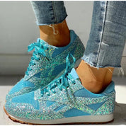 Ivy | Trendy Glans Sprankelende Glittersneakers