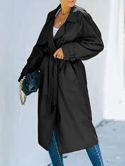 Brechtje | Elegante Lange Dubbelbreasted Trenchcoat voor Dames