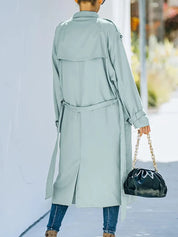 Brechtje | Elegante Lange Dubbelbreasted Trenchcoat voor Dames