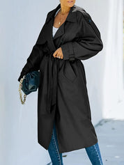 Brechtje | Elegante Lange Dubbelbreasted Trenchcoat voor Dames