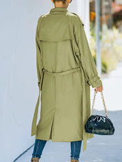 Brechtje | Elegante Lange Dubbelbreasted Trenchcoat voor Dames