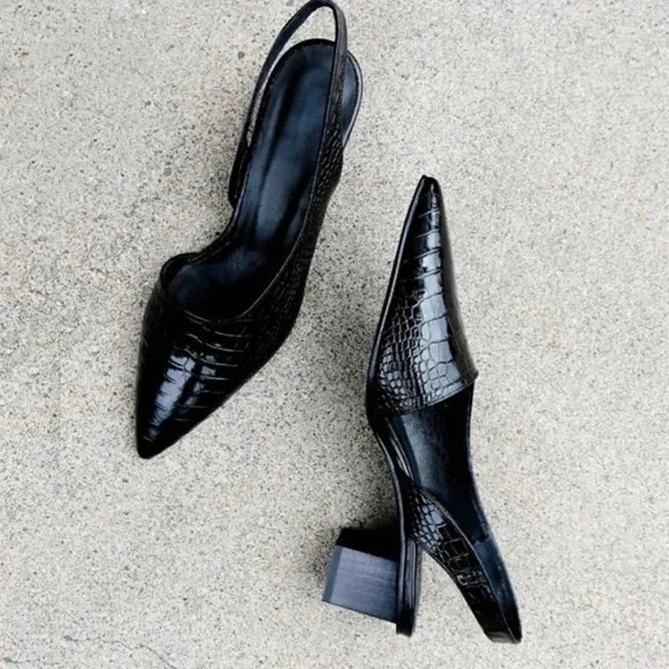 Naomi | Croco-Style Pumps – Instant Elegantie
