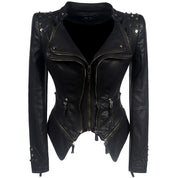 Zwarte bikerjack voor dames | Slim fit 0