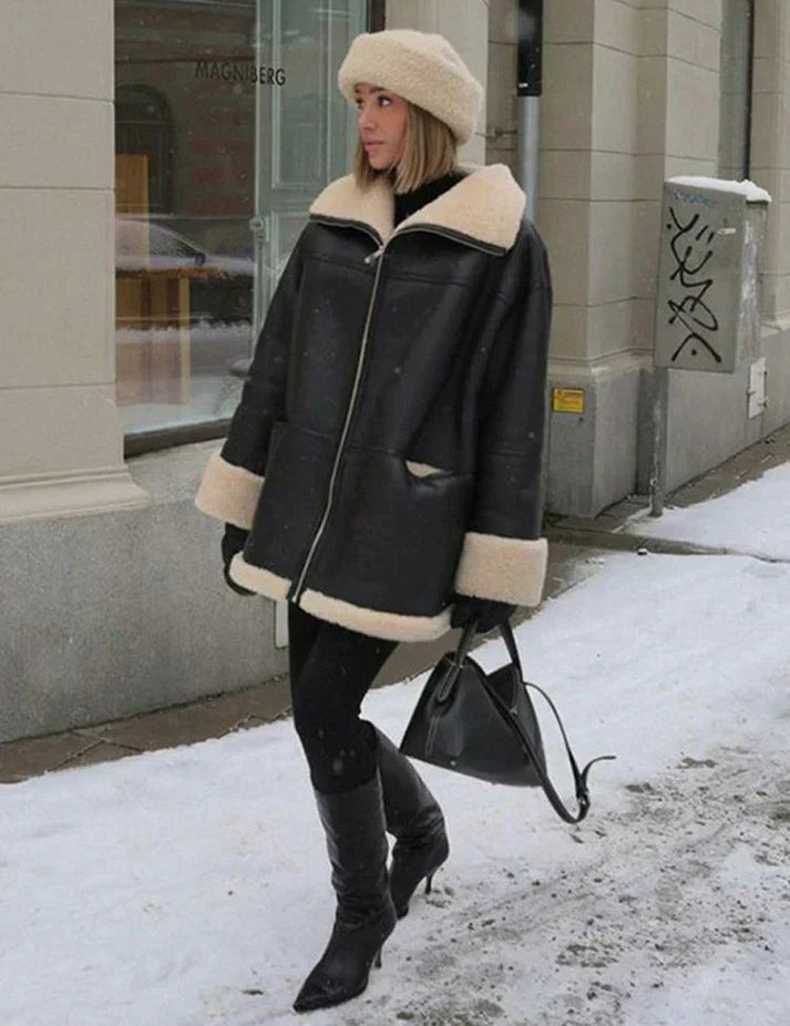 Zwarte fleecejas voor dames | Winter 1