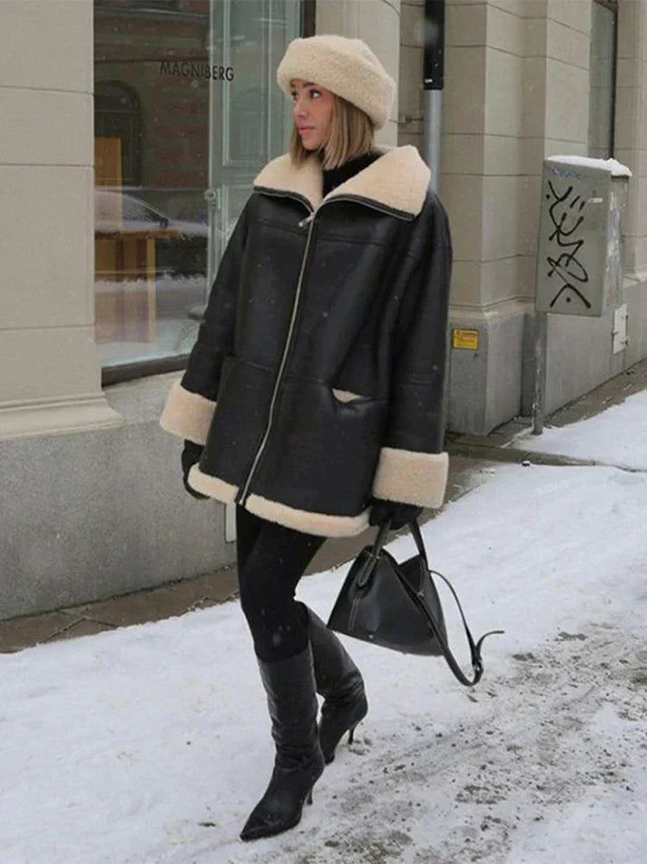 Zwarte fleecejas voor dames | Winter 1