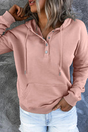 Emari | Warme Fleece Trui met Capuchon en Knopen