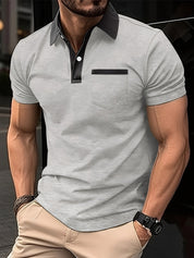 Elegant Katoenen Polo Shirt voor Heren met Korte Mouwen – Perfect voor Golf!