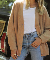Amber | Warm lang vest met knopen