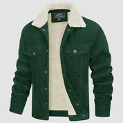 Ruben | Stijlvolle en comfortabele Corduroy herenjas met sherpa voering