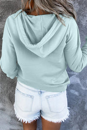 Emari | Warme Fleece Trui met Capuchon en Knopen