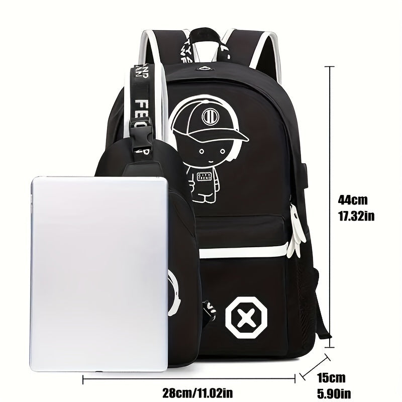 Jasper | Duurzame Waterdichte Rugzak en Crossbody Tas Set voor Actieve Kinderen