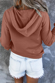 Emari | Warme Fleece Trui met Capuchon en Knopen