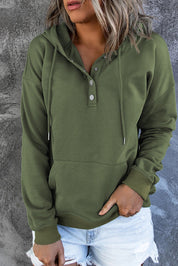 Emari | Warme Fleece Trui met Capuchon en Knopen