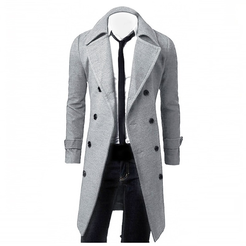 Thijs | Strakke Dubbelknoops Wollen Jas met Elegante Revers