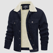 Ruben | Stijlvolle en comfortabele Corduroy herenjas met sherpa voering