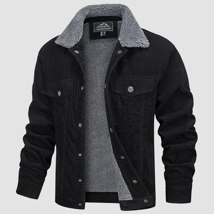 Ruben | Stijlvolle en comfortabele Corduroy herenjas met sherpa voering