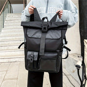 Liam | Trendy Waterdichte Reistas Laptop Rolltop Rugzak