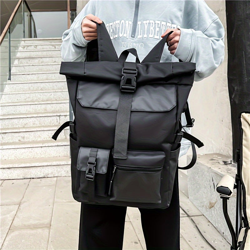 Liam | Trendy Waterdichte Reistas Laptop Rolltop Rugzak