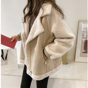 Rhian | Trendy Beige Winterjas met Zachte Voering