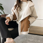 Rhian | Trendy Beige Winterjas met Zachte Voering