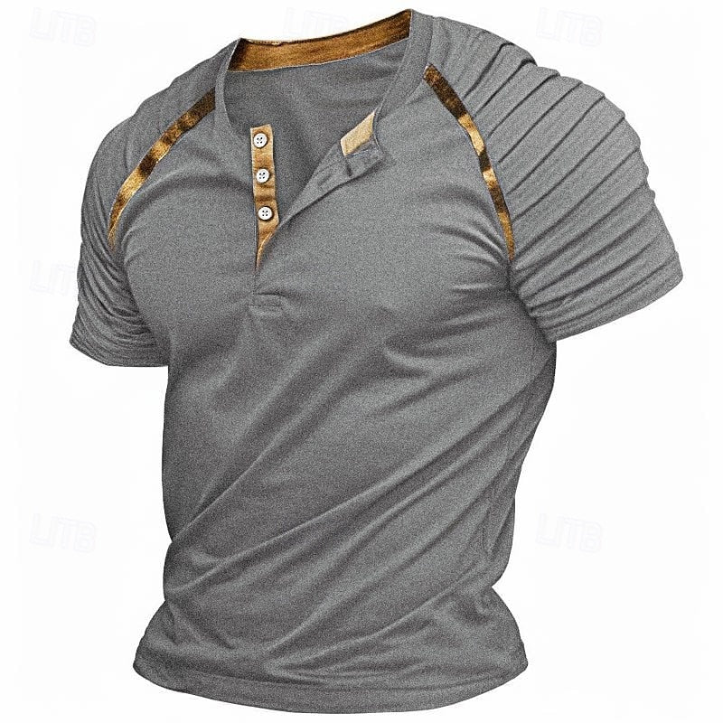 Rolly | Tijdloos Henley T-shirt met Textuur - De Perfecte Casual Look voor Elke Gelegenheid